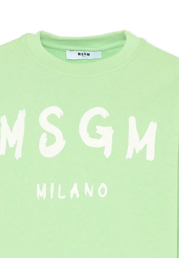 Худи с принтом Sweatshirt Msgm, Green, зеленый — фото 3