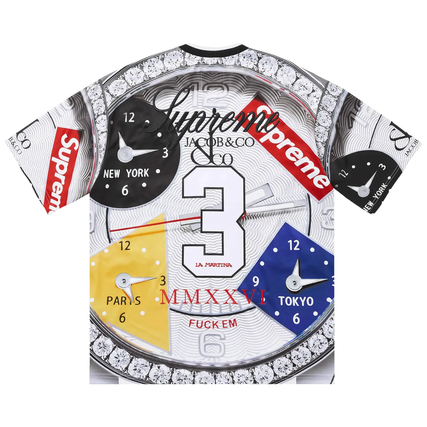 Футболка Supreme x La Martina x Jacob & Co Jersey, белый — фото 2