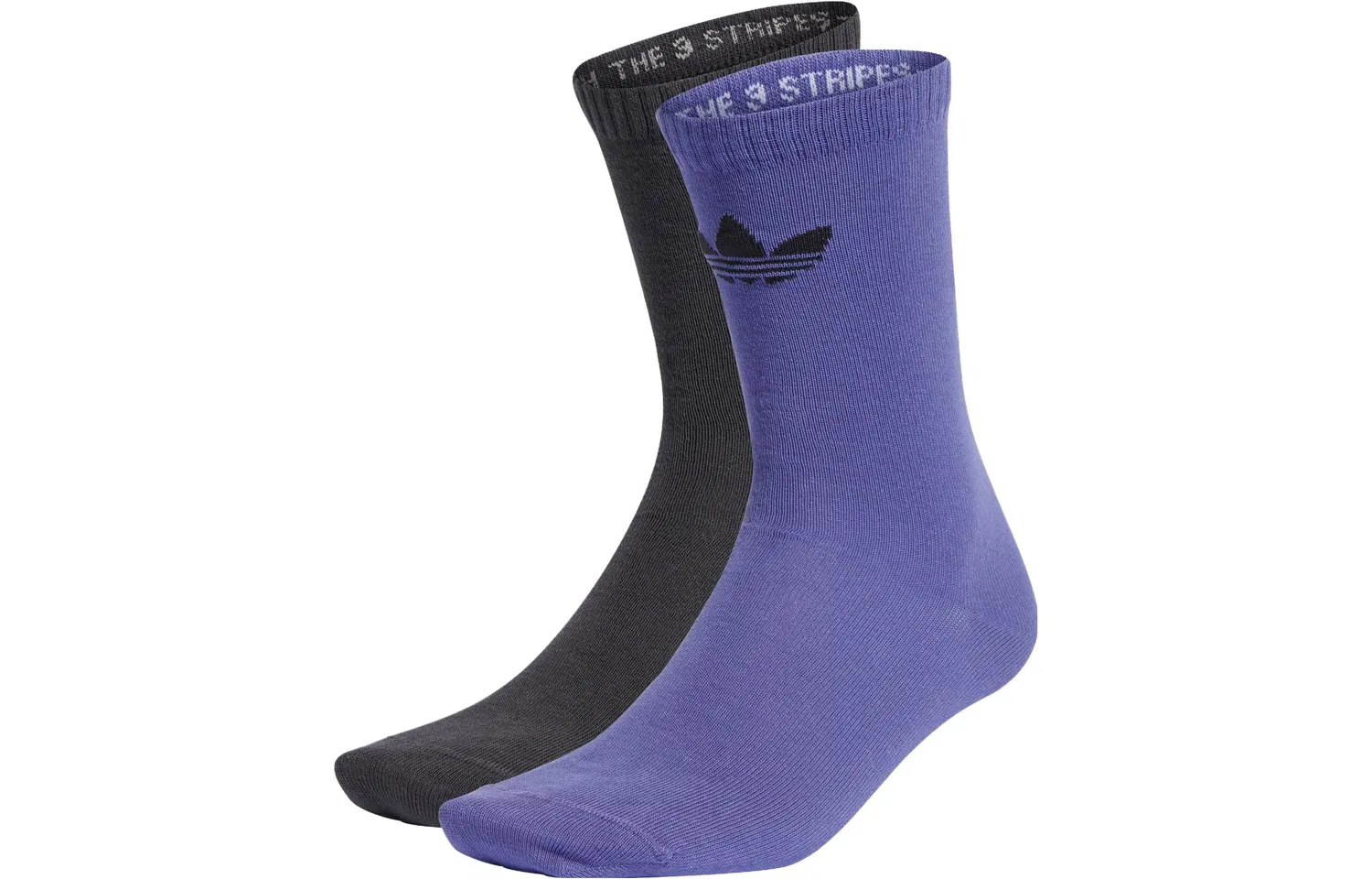 Детские носки до колена с логотипом Adidas Originals, комплект из 2 пар, Black/Blue