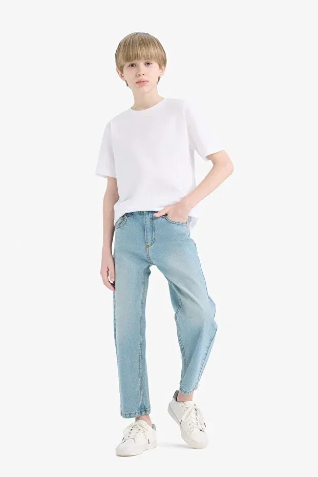 Детские джинсы для мальчиков прямого кроя Defacto, Light Blue