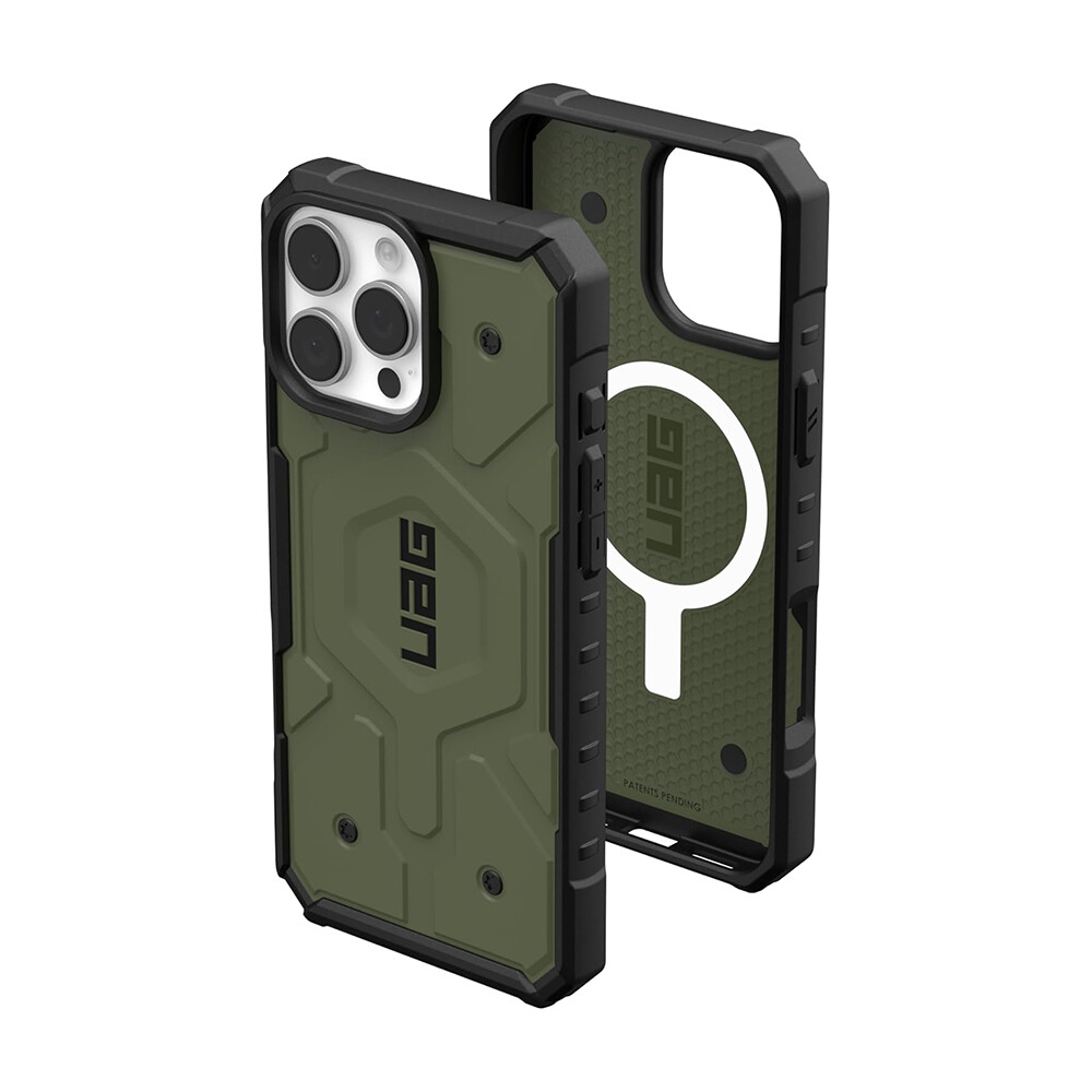 

Чехол UAG Pathfinder для iPhone 16 Pro Max с MagSafe, Olive Drab, Зеленый, Чехол UAG Pathfinder для iPhone 16 Pro Max с MagSafe, Olive Drab