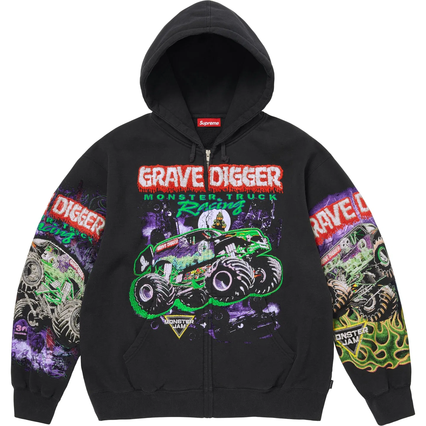 Свитшот с капюшоном Grave Digger Supreme, Black