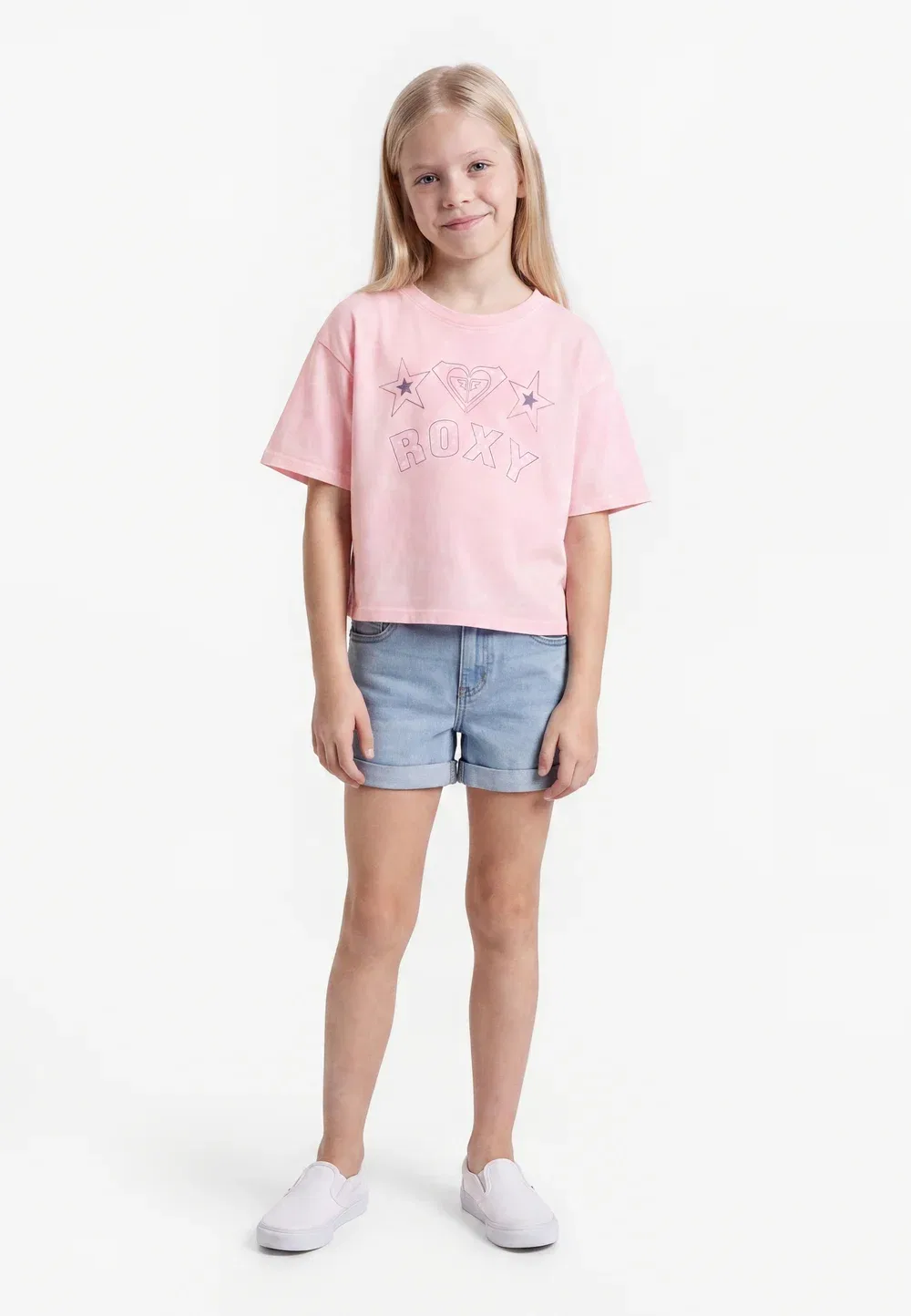 Футболка свободного кроя с принтом Daisy Roxy, Pink Lavender