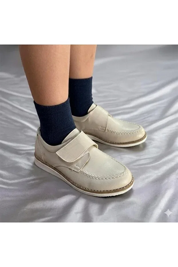 Детские туфли для мальчиков кожаные Candaslar, Beige Candaşlar