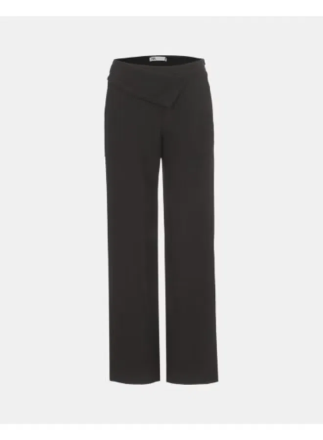Брюки с поясом Zara, черные