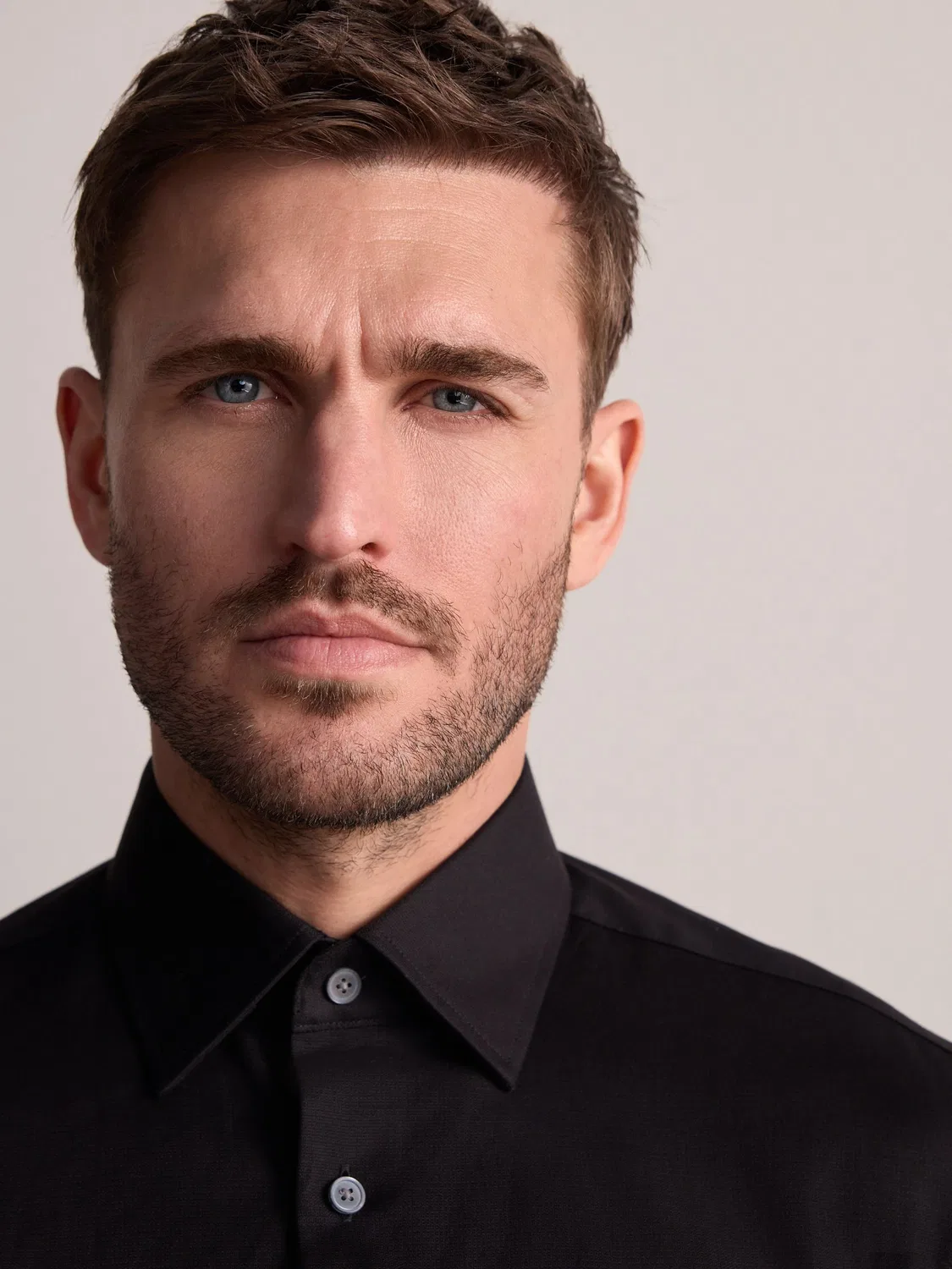 Рубашка с фактурой, Slim Fit, Signature Next, черный — фото 4