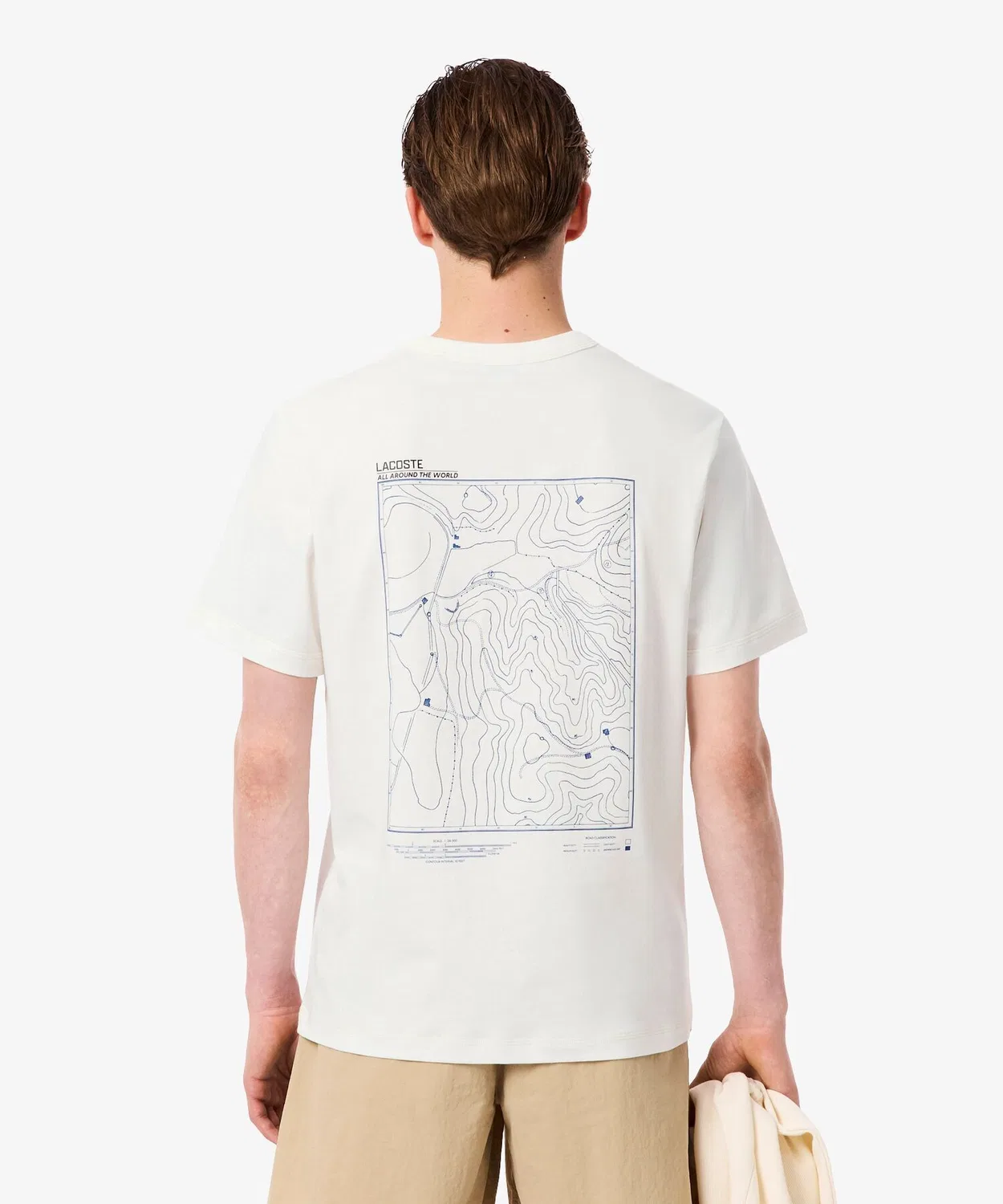 Мужская футболка с принтом Shantako Backprint LACOSTE, White