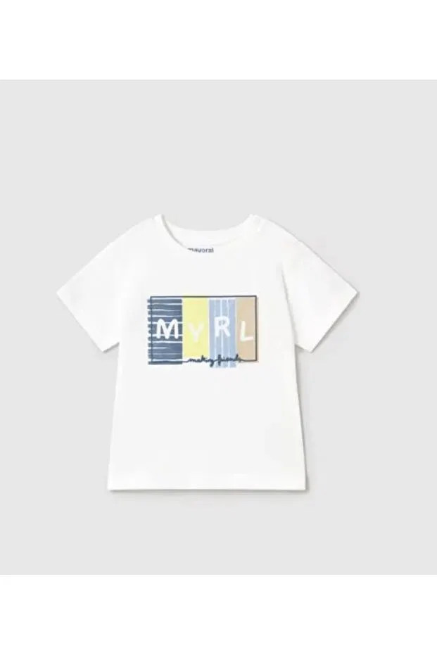 Детский комплект футболок для мальчиков 2-pack Mayoral, White — фото 2