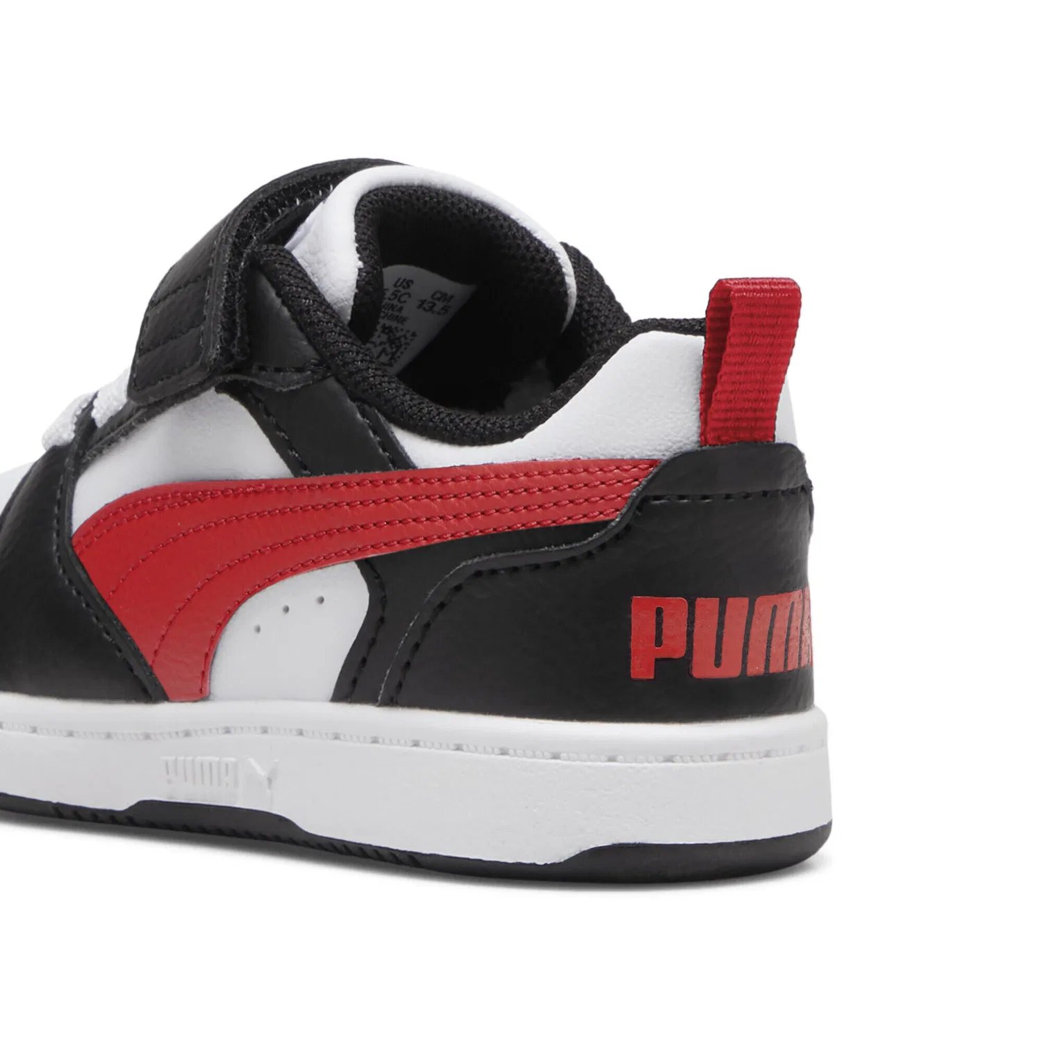 Детские кроссовки с низким профилем Rebound V6 Low Puma, Weiss Rot Schwarz — фото 2