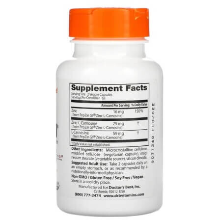 PepZin GI: Комплекс цинка и L-карнозина для здоровья ЖКТ — фото 3