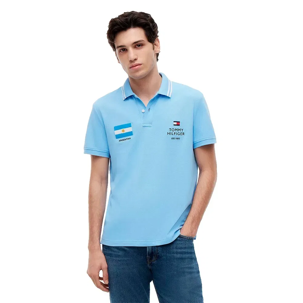 Мужское поло с коротким рукавом Standard Country Argentina Tommy hilfiger, Blue