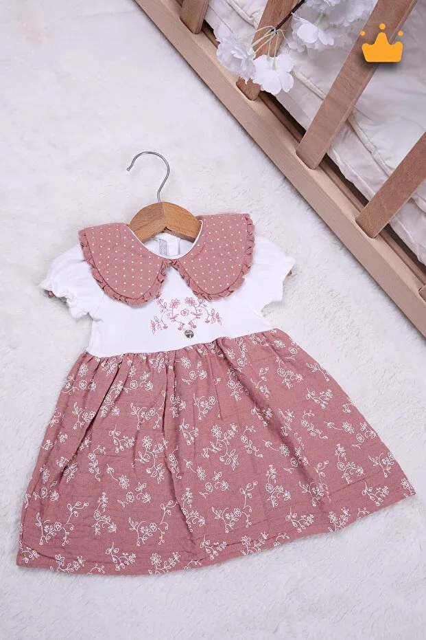 Детское платье для девочек с принтом Babydola, Dried Rose