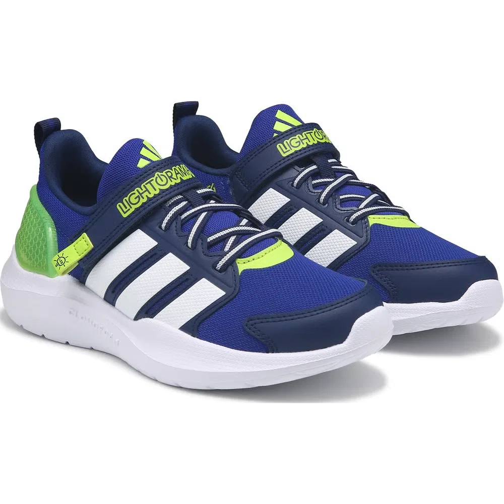 Детские кроссовки Lightorama Runner на эластичных шнурках Adidas, Navy/Green