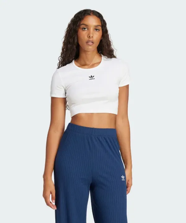 Футболка с длинным рукавом, облегающая, Essential, Adidas, черный