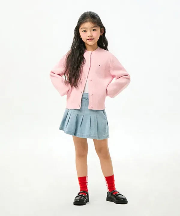 Юбка плиссе, Tommy Hilfiger Kids, деним
