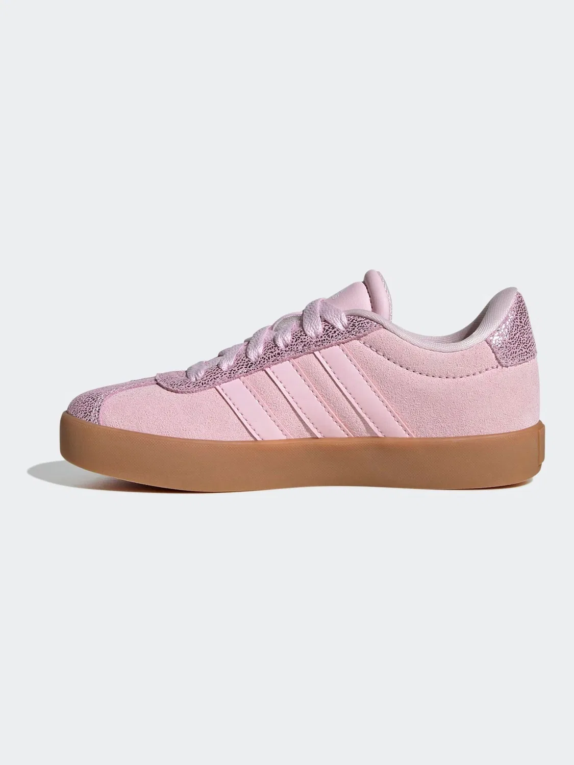 Кроссовки детские VL Court adidas, розовый — фото 2