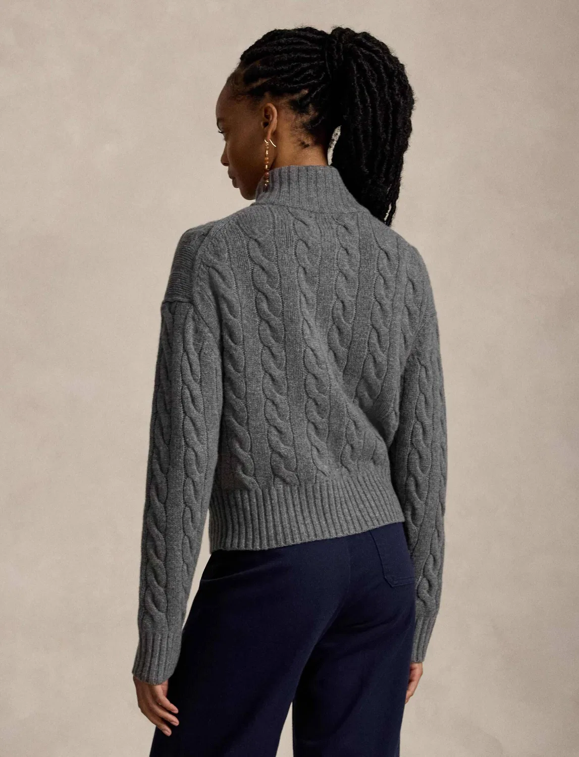 Свитер с полувысоким воротником из шерсти и кашемира Polo Ralph Lauren, Grigio — фото 3