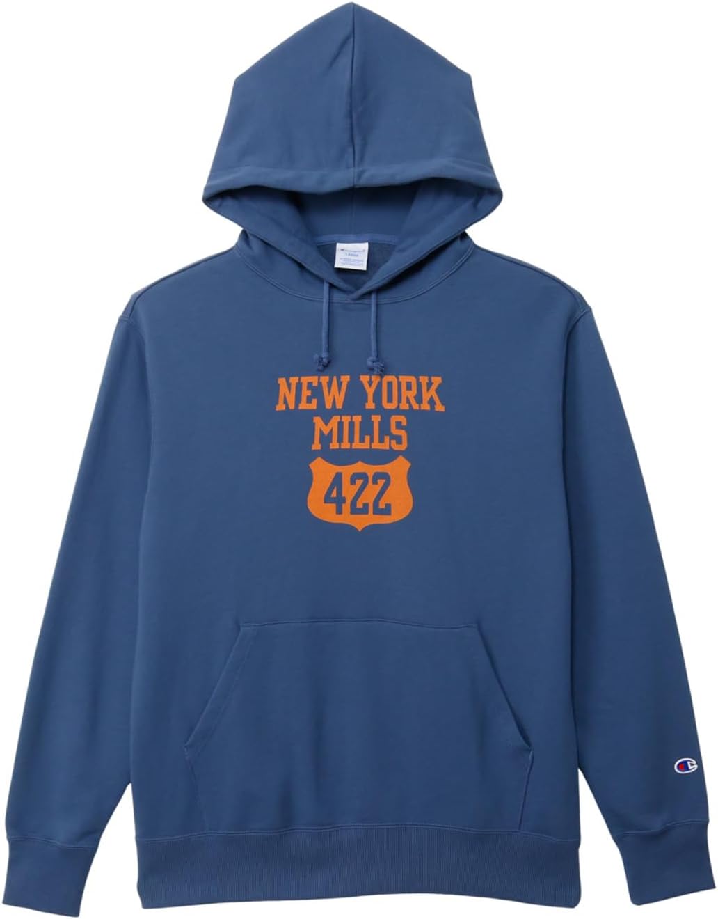 

Мужская базовая толстовка Champion C3-C127 с длинным рукавом, изготовленная из хлопка с графическим принтом, производства США, темно-синий