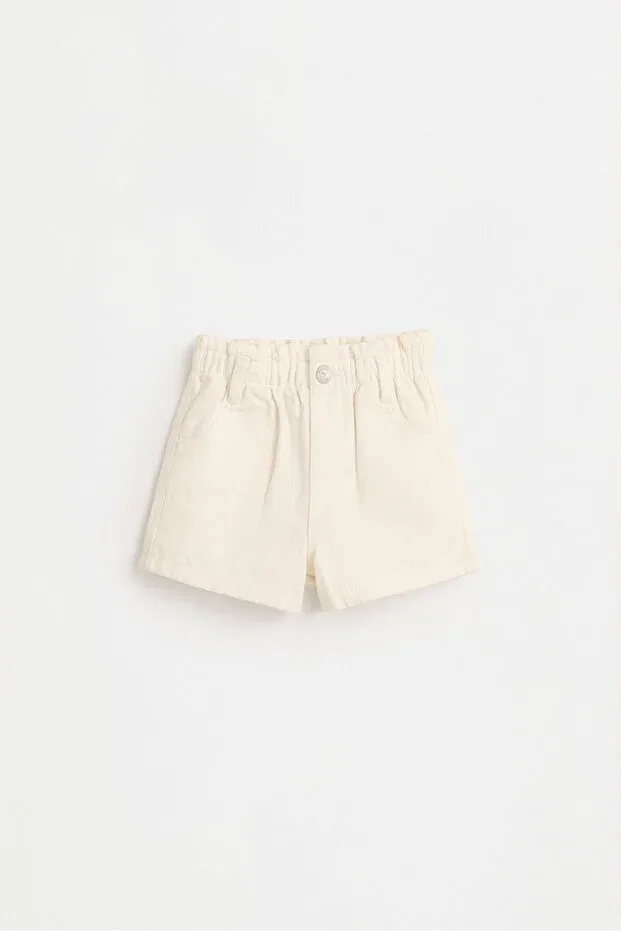 Детские шорты для девочек джинсовые Paperbag bel denim shorts Lefties, White