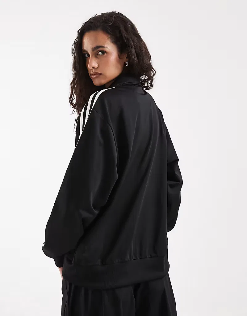 Спортивная куртка Adidas Originals Firebird свободного кроя, черно-белая — фото 4