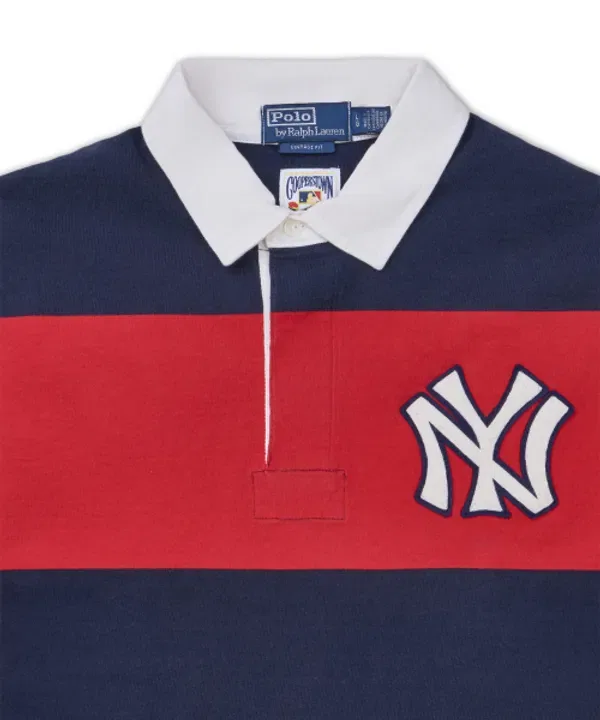Футболка с длинным рукавом регби, Yankees, Polo Ralph Lauren, темно-синий — фото 3