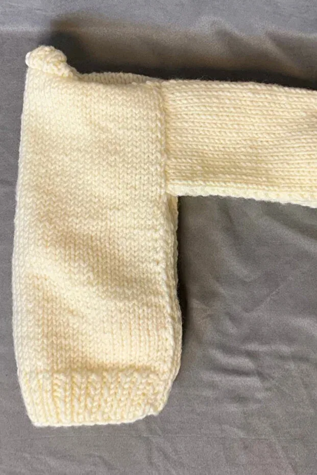 Детский кардиган для девочек с принтом Yıldız 7202 hand knitted flower decorated Uretti, White — фото 3