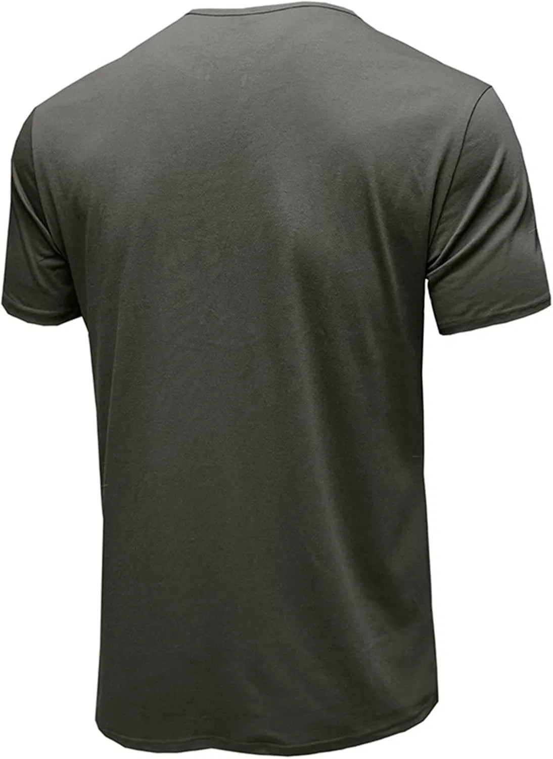 Мужская футболка хенли с вафельным узором Slim Fit, Grey — фото 3