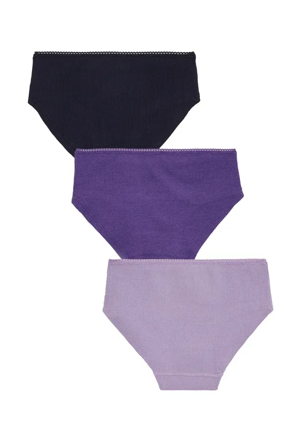 Комплект трусов из рибаны We Fashion lilac, сиреневый — фото 2