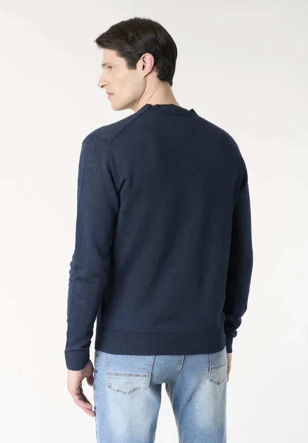 Джемпер из льна и хлопка Jumper U.S. Polo Assn., blu, синий — фото 3
