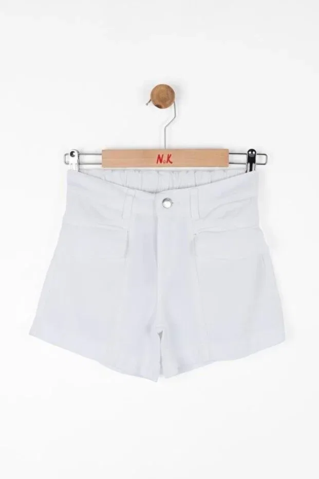 Детские шорты для девочек хлопковые Nk Kids, White