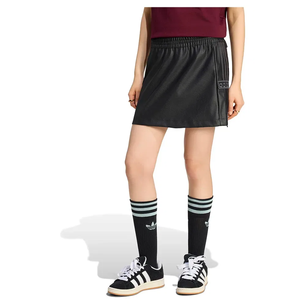 Юбка короткая Pleather Adibreak Adidas Originals, черный