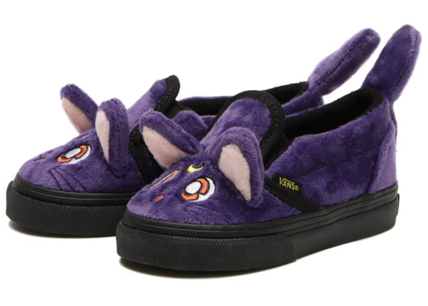 Детские кеды с принтом Vans Slip-On, Purple/Black/Yellow