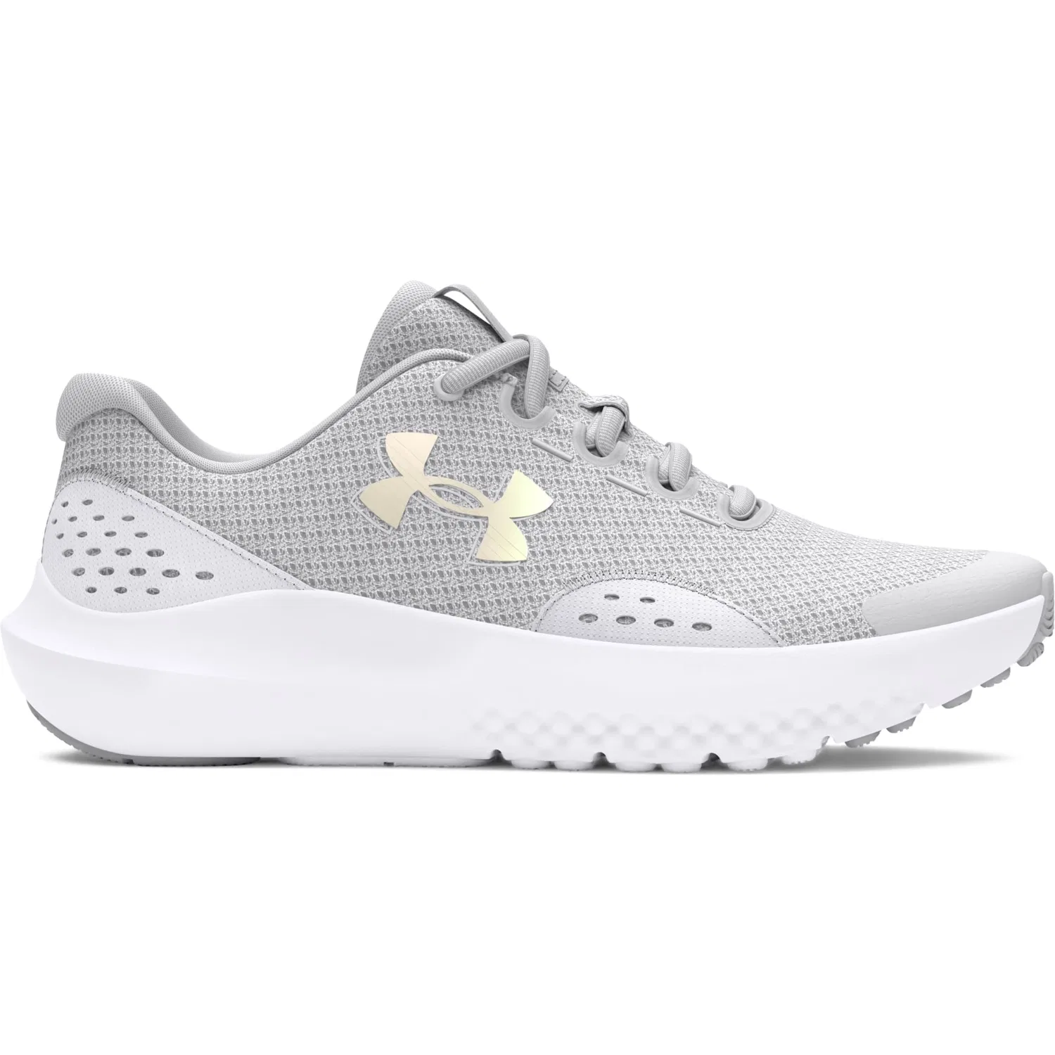 Детские кроссовки для девочек легкие UA GGS Surge 4 Under Armour, Black Purple Yellow Reflective — фото 2