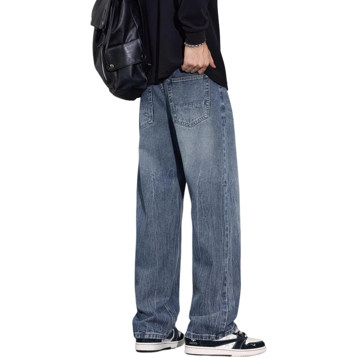 Детские джинсы свободного кроя Tonlion, Denim Blue — фото 3