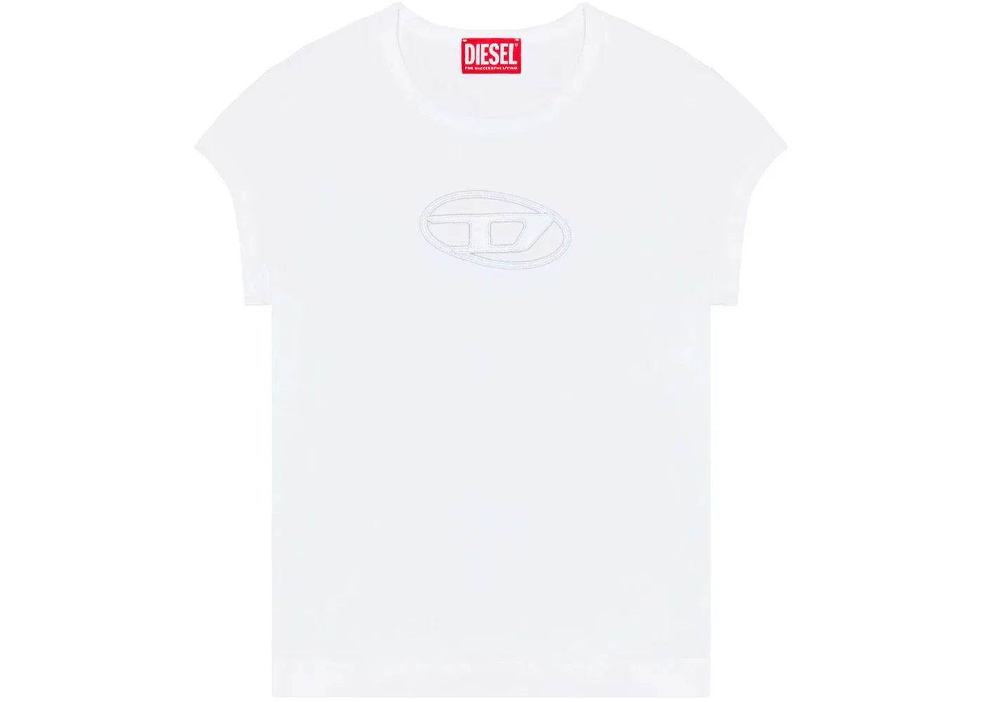 Женская футболка с круглым вырезом T-Shirt Diesel, White