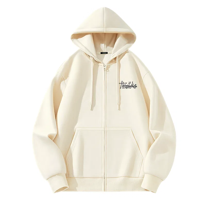 Детский худи с капюшоном MINISO, Light Beige (Thoughts Spreading Chest Logo)
