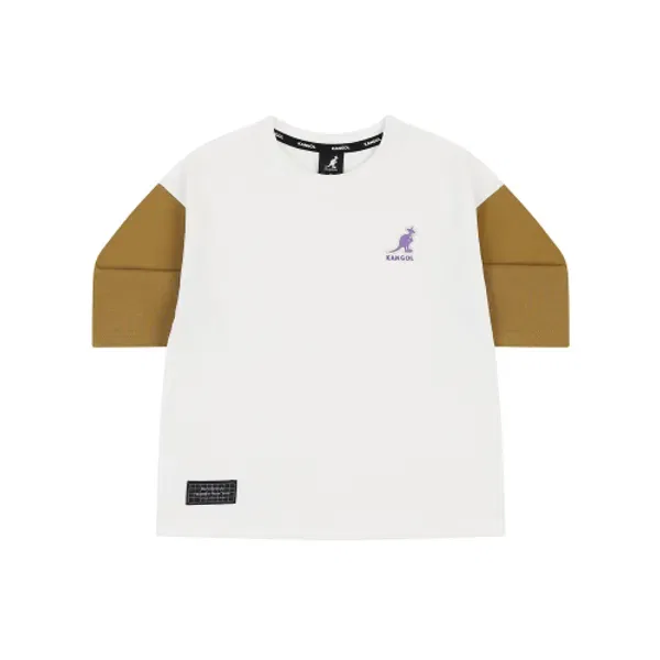Футболка с коротким рукавом цветблок, 3/4 рукав, sa 0212, Kangol Kids, белый