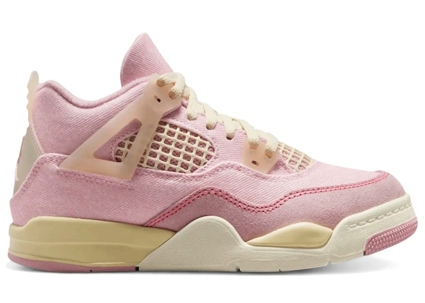 Детские кроссовки Lifestyle с принтом Jordan 4 Retro Jordan, Iced Carmine/Coconut Milk/Muslin/Pinksicle