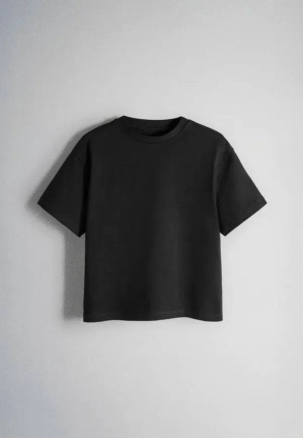 Футболка хлопковая Basic T-shirt The Set, Brown, Grey, черный/коричневый/серый — фото 4