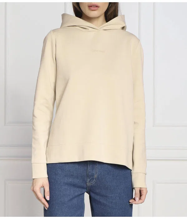 Женское худи с капюшоном Calvin Klein, бежевый