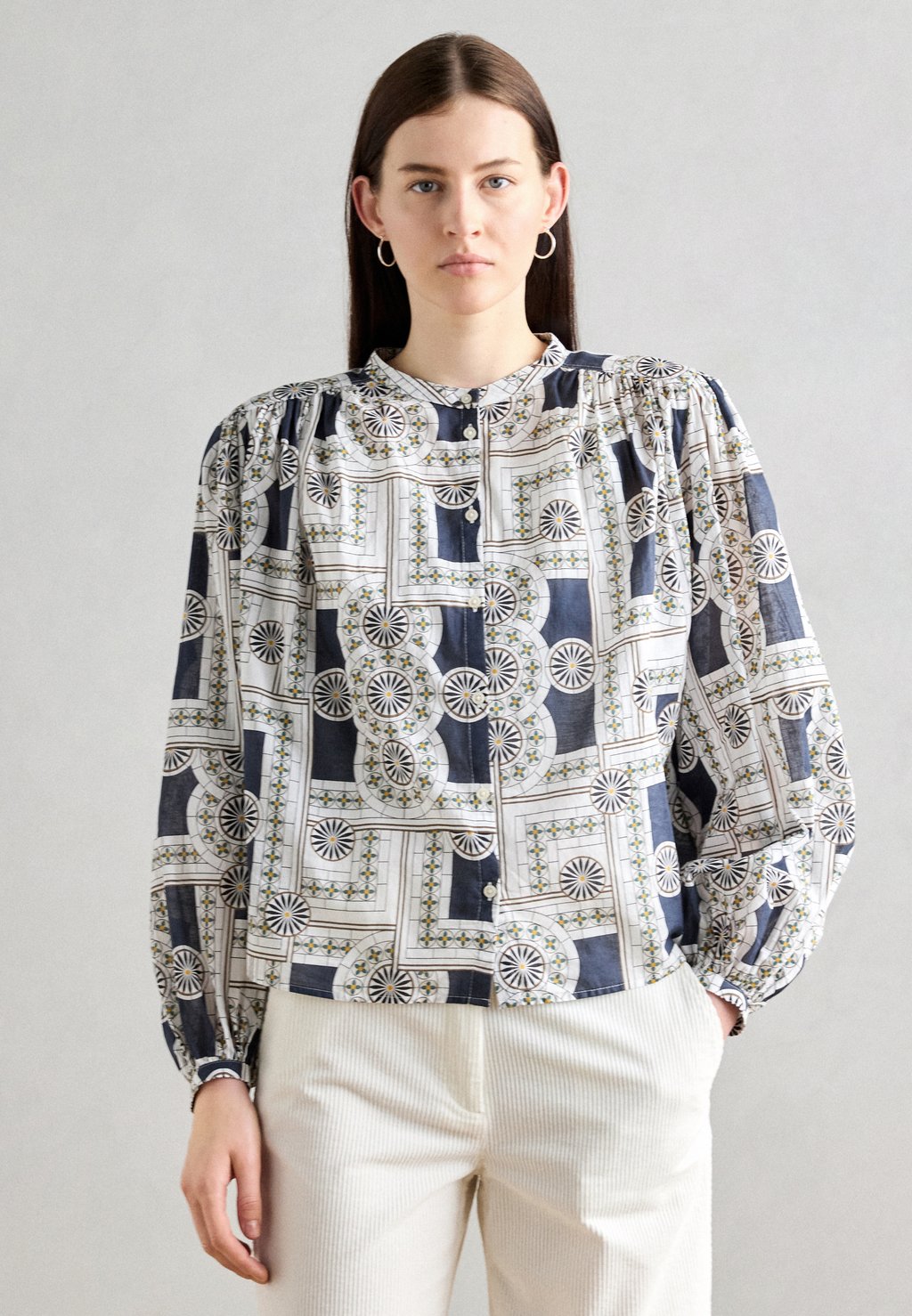 

Рубашка BLOUSE LONG SLEEVE PRINT Marc O'Polo, синий