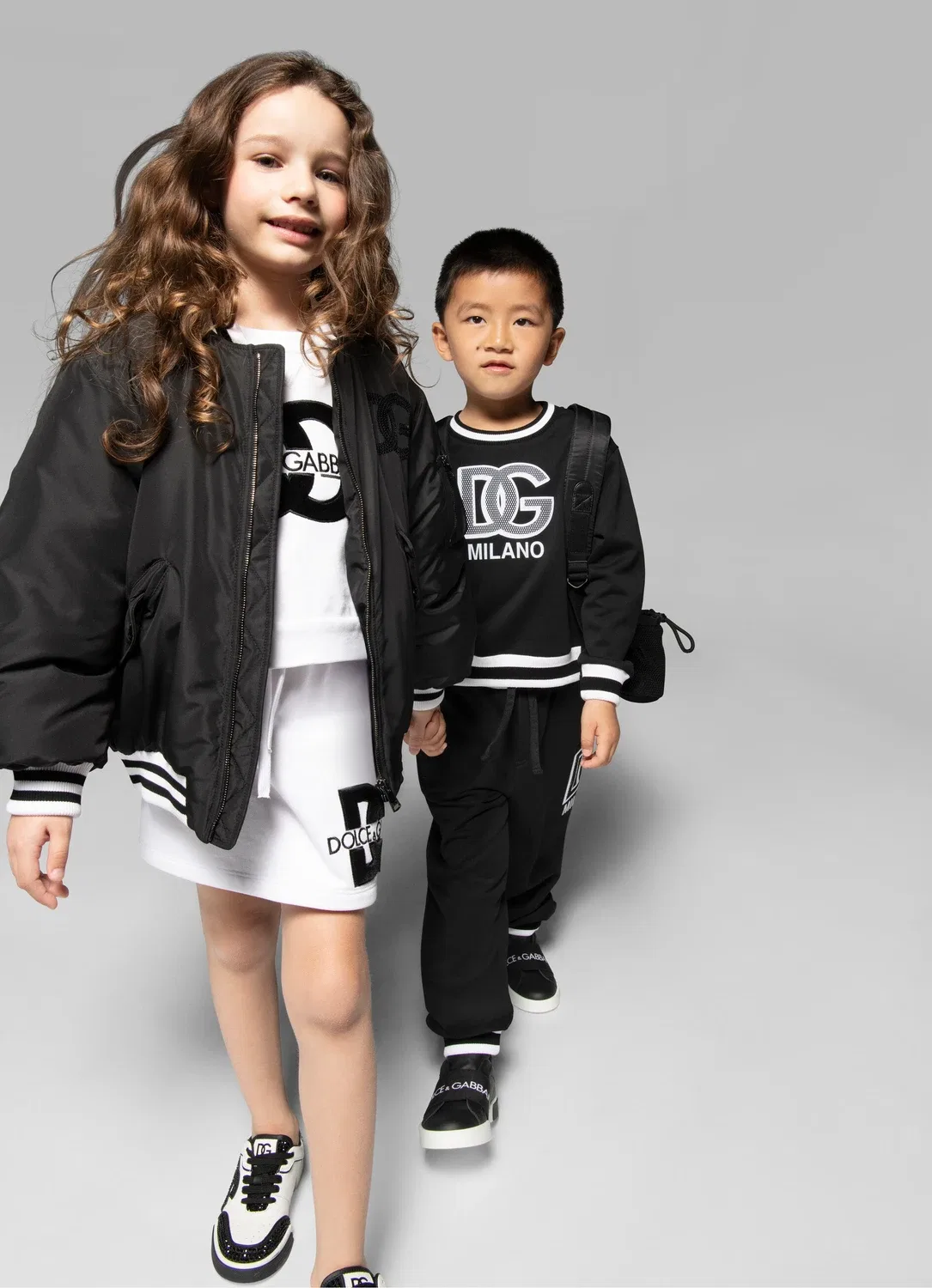 Бомбер с принтом Dolce&Gabbana Kids, черный — фото 4