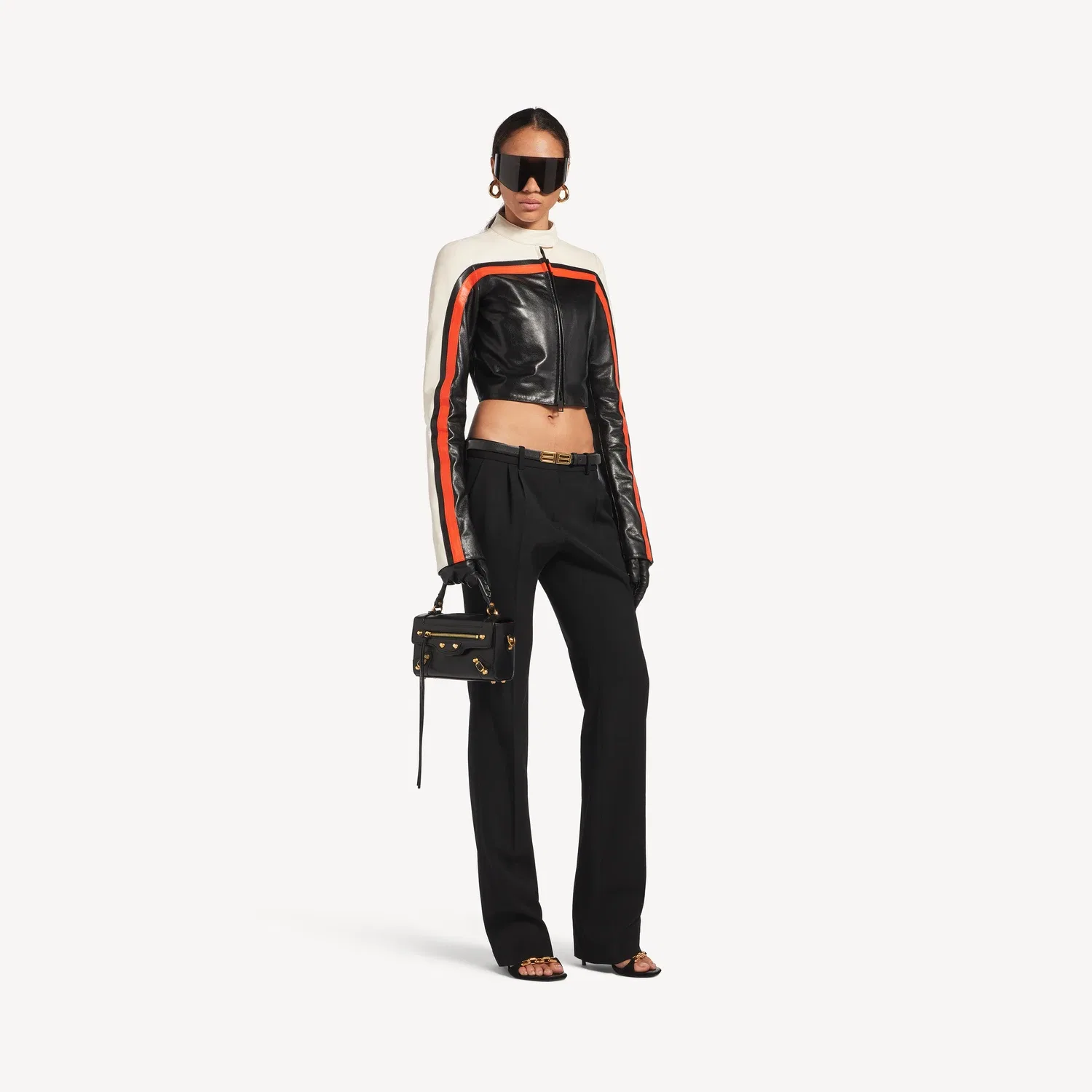 Женская облегающая байкерская куртка Balenciaga «Bodies» черного цвета — фото 2