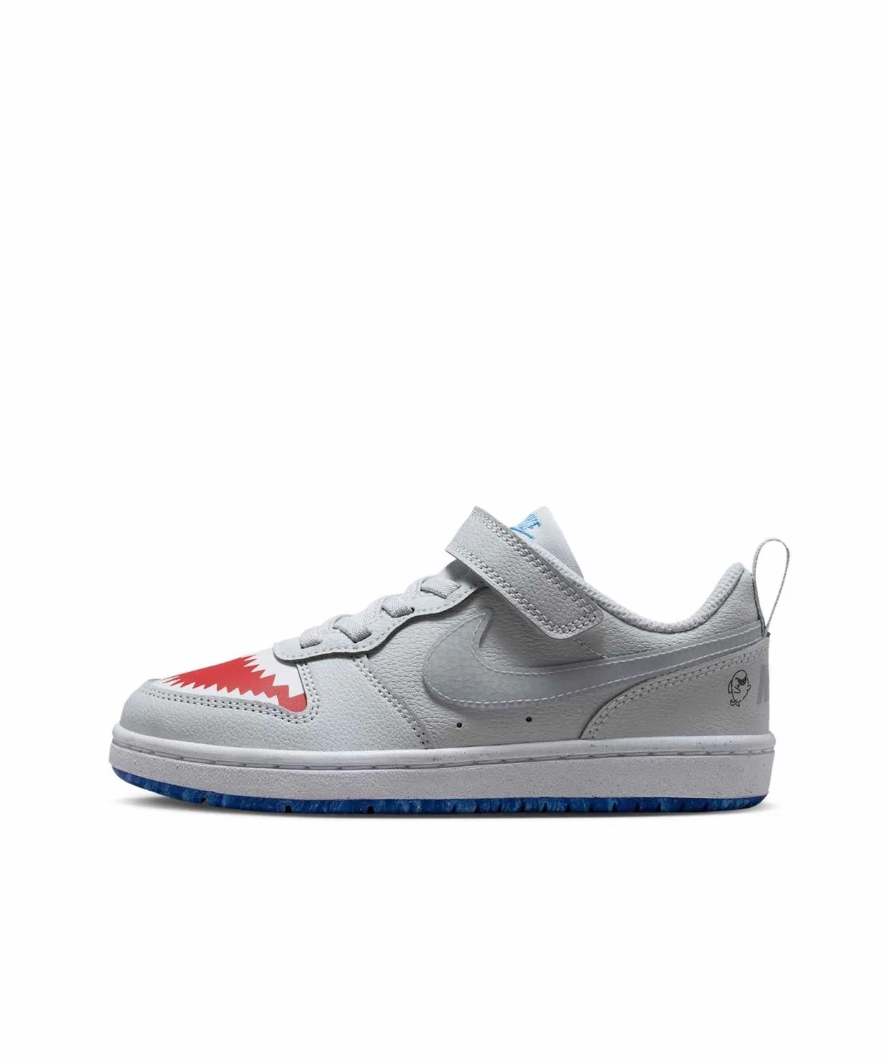 Детские кроссовки с липучкой Nike Court Borough Low IO1663-001, Pure Platinum