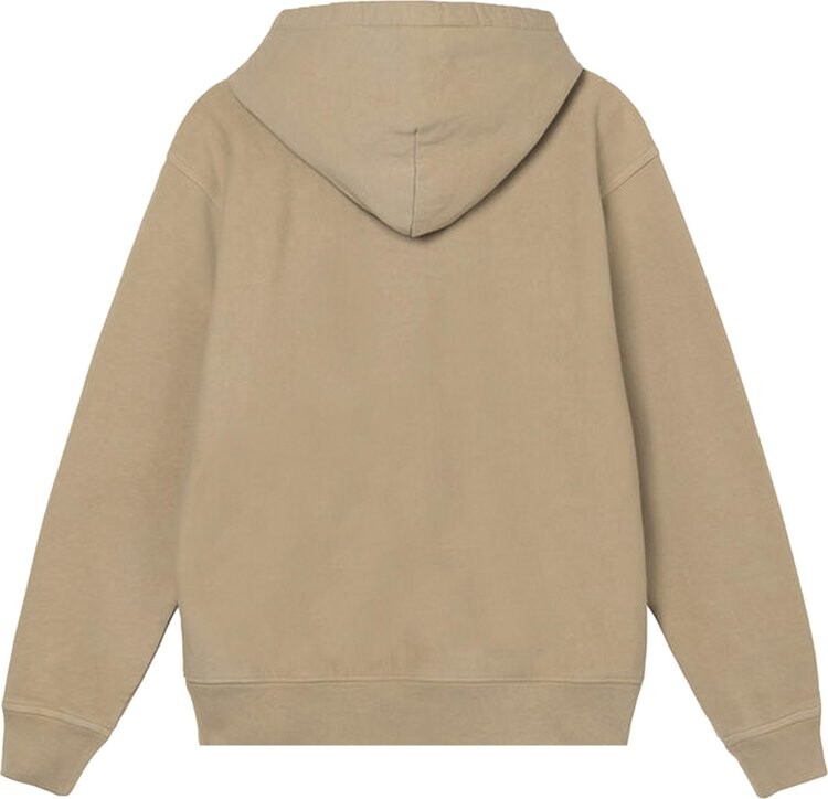 Толстовка Stussy Stock Logo Hood 'Khaki', коричневый — фото 3