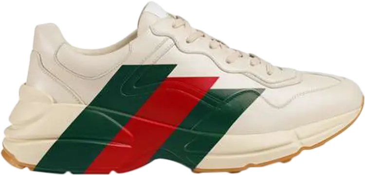 

Кроссовки Gucci Rhyton Web Print, белый