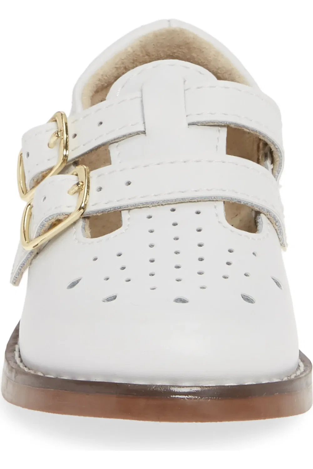 Детские туфли на двух ремешках Danielle Footmates, белый — фото 4