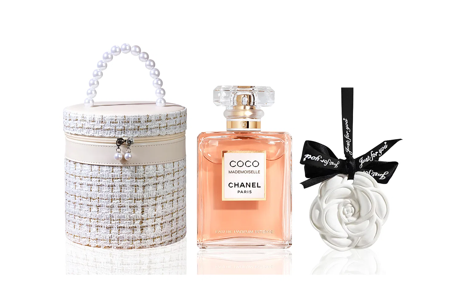 Женский подарочный набор парфюмерии Chanel Coco Mademoiselle, 50 мл, с ароматерапией и подносом, CHANEL, Multicolor