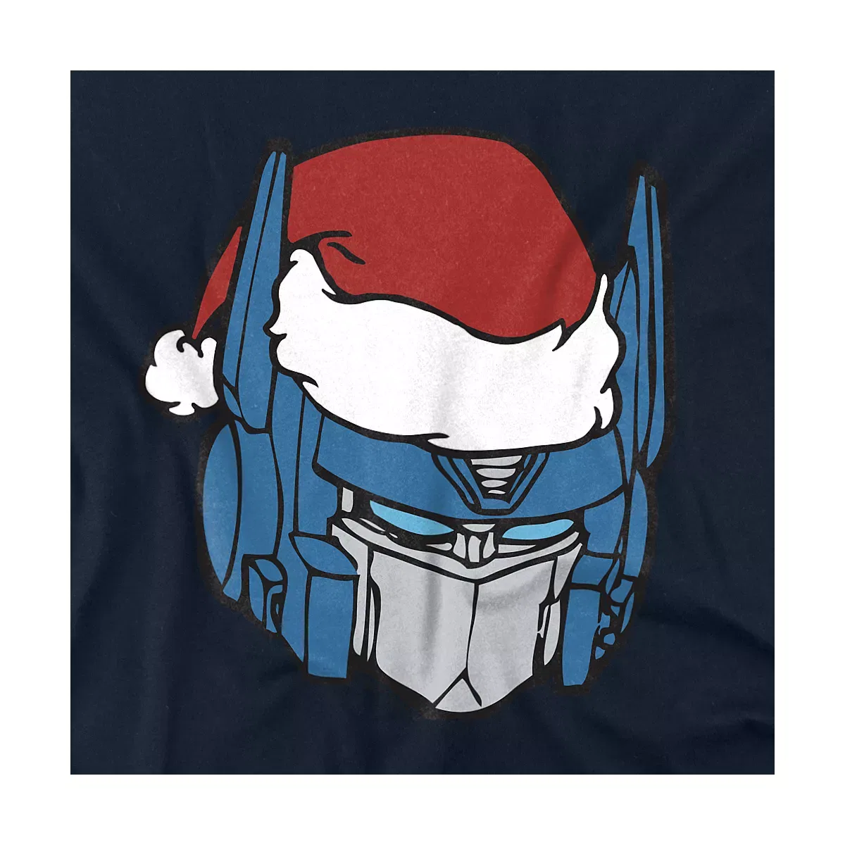 Детское футболка с принтом Transformers Santa Hat Optimus Prime Transformers, Navy — фото 2
