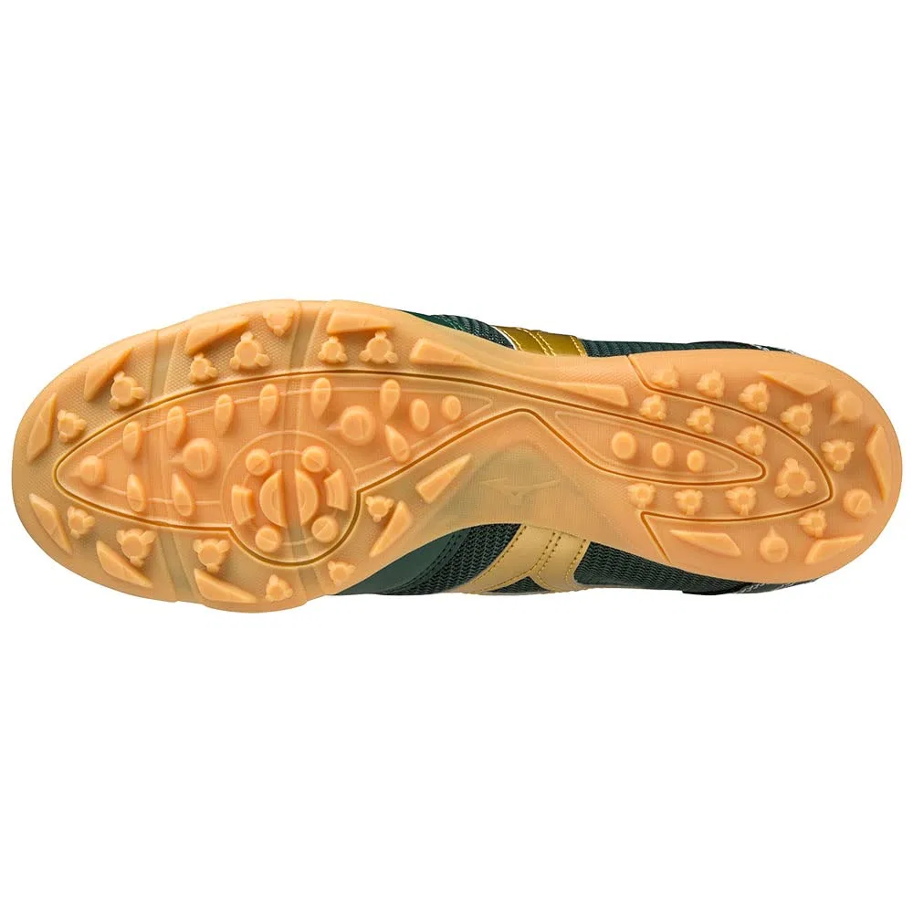 Детские футбольные бутсы с мягким верхом Mizuno MRL Club TF, Pineneedle Mp Gold — фото 2